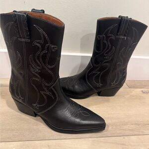 Franco Sarto Black Heeled Boots